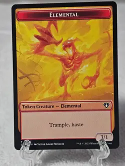 MTG Elemental Cat #26 30 Double-Sided Token Commander Masters T NM - Image 1