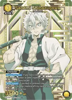 Sanemi Shinazugawa UE06BT/KMP2-006 Demon Slayer Action Card Holo 3500+ BP - Image 1