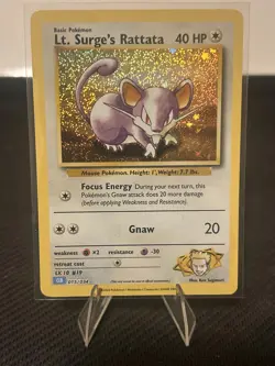Trading Card Game Classic #015/034 Lt. Surge's Rattata - Image 1