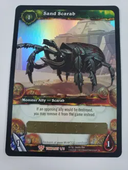 World of Warcraft TCG UNSCRATCHED Loot Card - Sand Scarab - WoW TCG - Image 1