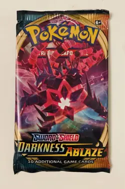 Pokemon TCG Sword & Shield Darkness Ablaze Booster Pack - 10 Cards | NEW 820650807121 - Image 1
