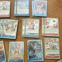Bandai One Piece Card Game player built deck red/blue Lucy (incomplete) - Image 3