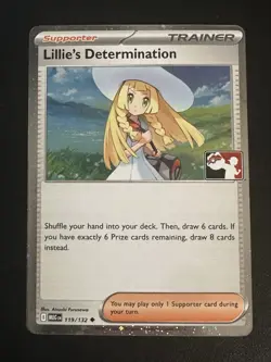 Lillie's Determination Holo Pokemon Prize Pack Series 8 Promo Pokemon Card NM - Image 1