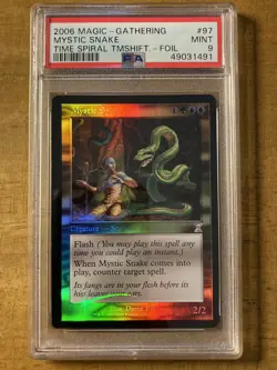 MTG✨MYSTIC SNAKE FOIL✨Time Spiral-Timeshifted PSA 9 MINT 2006 Bader Art POP 2 ! - Image 1