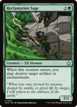 MTG Reclamation Sage [Foundations] Near Mint Magic - Image 1