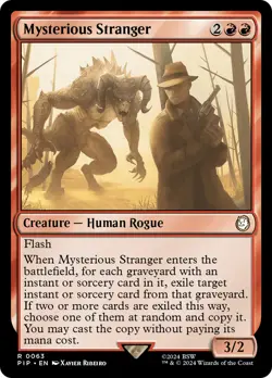 MTG Mysterious Stranger [Fallout] Near Mint Magic - Image 1
