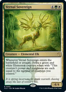 MTG Vernal Sovereign [Ravnica: Clue Edition] Near Mint Magic - Image 1