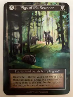 Pigs of the Sounder FOIL Exceptional Sorcery Contested Realm Arthurian Legends - Image 1