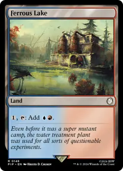 MTG Ferrous Lake [Fallout] Near Mint Magic - Image 1