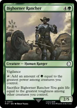 MTG Bighorner Rancher [Fallout] Near Mint Magic - Image 1