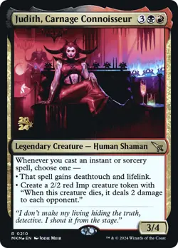 MTG Judith, Carnage Connoisseur [Murders at Karlov Manor Prerelease Promos] Foil - Image 1