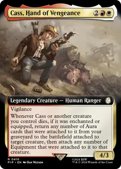 MTG Cass, Hand of Vengeance (Extended Art) [Fallout] Near Mint Magic - Image 1