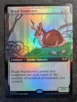 Regal Bunnicorn - Foil Extended - Wilds of Eldraine (MTG) - Image 1
