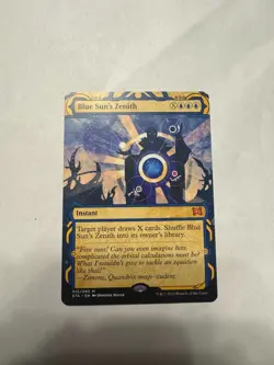 Magic the Gathering Blue Sun's Zenith Borderless Blue Mana - Image 1
