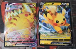 PIKACHU VMAX SWSH286 & PIKACHU V SWSH285 PROMO CARDS NM Pokemon TCG Black Star - Image 1