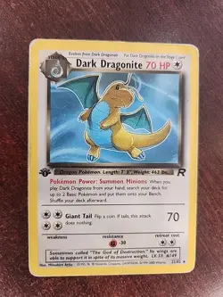 Dark Dragonite Team Rocket 1st Edition Pokemon Card WOTC - Image 2
