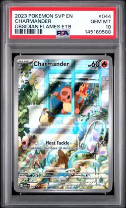 2023 Pokemon Charmander Promo #044 Obsidian Flames Gem Mint PSA 10 - Image 1