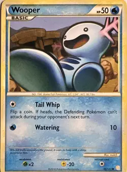 Wooper 88/123 Common HeartGold & SoulSilver Pokemon Lightly Played - Image 1