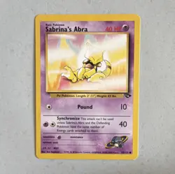 Pokemon Sabrina's Abra 93/132 Gym Challenge Regular Common 1st Edition - Image 1