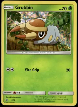 Grubbin - 2/12 - McDonald's Promo Pokemon Card - Shop Thrashed Cards LP E1 - Image 1