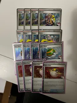 Pokemon Prize Pack Holofoil Card Lot Arevn, Iono, Nest Ball, Ultra Ball - Image 1
