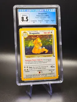1999 Pokemon Dragonite Fossil # 4/62 Holo CGC 8.5 with Subgrades! - Image 1