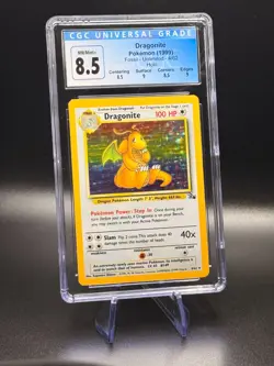 1999 Pokemon Dragonite Fossil # 4/62 Holo CGC 8.5 with Subgrades! - Image 2