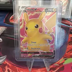 Pokemon Pikachu V Full Art Holo Ultra Rare 170/185 Vivid Voltage Pokemon TCG - Image 1