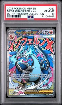 Mega Charizard X EX *PSA 10* Full Art *Phantasmal Flames UPC Promo* #23* Pokemon - Image 1