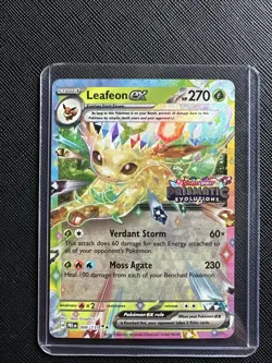 Pokemon TCG Prismatic Evolutions Leafeon EX 006/131 Stamped Promo - Image 1
