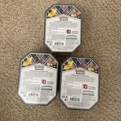 POKEMON SWSH V POWERS TINS SET - PIKACHU V, EEVEE V, & ETERNATUS V - Image 2