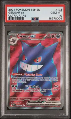 PSA 10 GEM MINT 2024 POKEMON GENGAR EX 193/162 ULTRA RARE TEMPORAL FORCES 🔥🔥 - Image 1