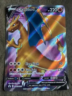 Pokemon TCG Charizard V SWSH050 Black Star Promo Full Art Champion’s Path Sealed - Image 1