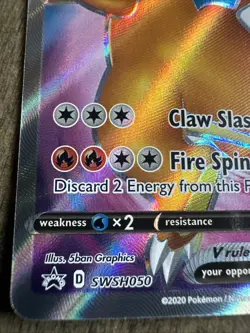 Pokemon TCG Charizard V SWSH050 Black Star Promo Full Art Champion’s Path Sealed - Image 3