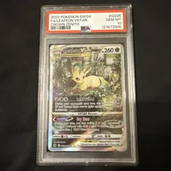 2023 Pokemon Sword Shield Crown Zenith #GG35 Full Art Leafeon VSTAR PSA 10 - Image 1