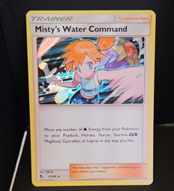 Pokemon Misty's Water Command Holo Rare Trainer 63/68 Hidden Fates LP - Image 1