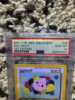 2001 Pokemon Neo Discovery 1st Edition Igglybuff #40 PSA 10 - Image 3