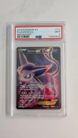 Espeon Ex 117/122 Ultra Rare Full Art PSA 9 Pokemon TCG XY BREAKpoint - Image 1