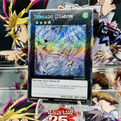 Yugioh Tornado Dragon RA04-EN289 Platinum Secret Rare 1st Ed Near Mint - Image 1