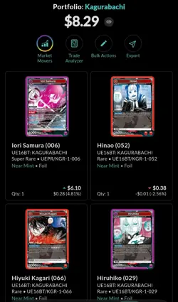 Union Arena Kagurabachi Bundle (11x English Card) New Unused with Soft Sleeves - Image 2