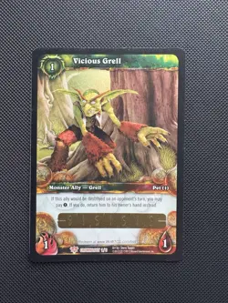 Vicious Grell Crown Loot 1/3 *UNSCRATCHED* World Of Warcraft Loot Card LP-MP - Image 1