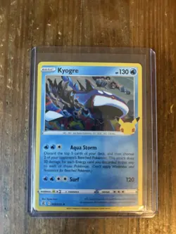 Kyogre Celebrations 003/025 Rare Holo 2021 Pokemon Card TCG NM - Image 1