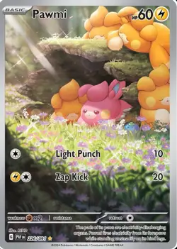 Pokemon Pawmi Rare 226/091 SV: Paldean Fates Basic Card English - Image 1