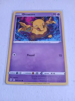 Drowzee 061/203 Pokemon TCG English Sword & Shield Evolving Skies 2021 - Image 1