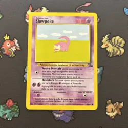 ITALIAN Slowpoke 55/62 NM/LP -Vintage Pokemon Card- Fossil (8q) - Image 1