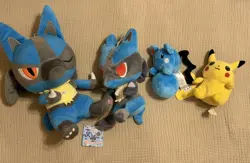 Pokemon TCG Plushies Shirt Pikachu Lucario Umbreon Scorbunny Pez Cards Kids Lot - Image 2