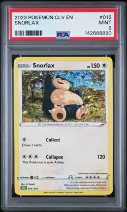 Pokemon Snorlax 016/034 Trading Card Game Classic Holo PSA 9 - Image 1