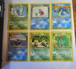 Pokemon Cards – Southern Island Set of 6 Non-Holo Wartortle, Ivesaur, Lapras - Image 1