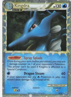 Pokemon TCG Kingdra Prime Holo HSUnleashed Card 85/95 - Image 1