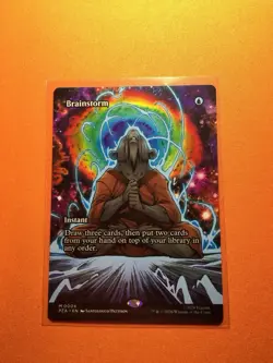 MTG Magic The Gathering Brainstorm PZA Mythic Blue Borderless TMNT - Image 1